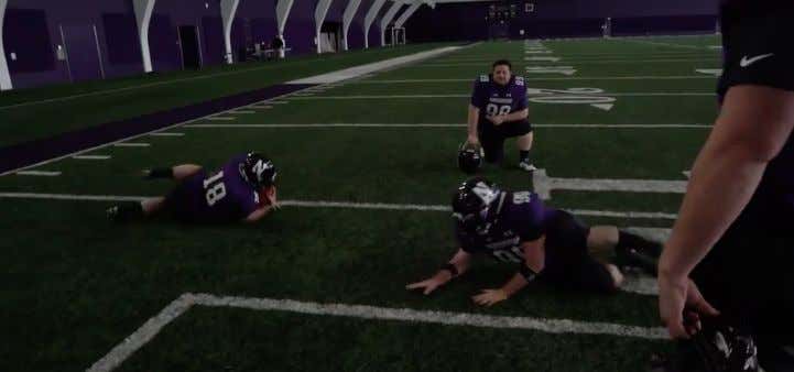 Last Week Eddie, Chief and I Strapped On The Pads and Did 1 on 1 Football Drills Against Each Other and a Former Northwestern Offensive Lineman