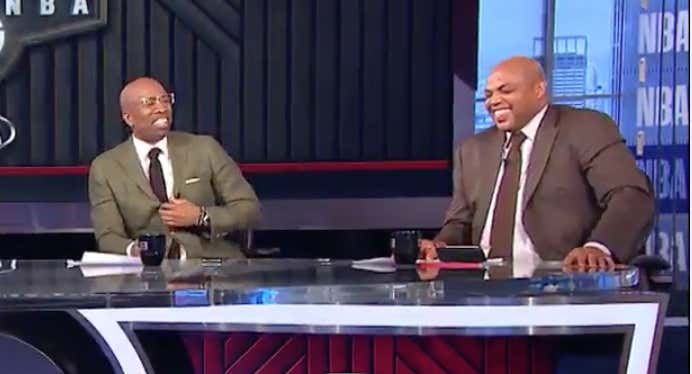 Charles Barkley Was Laughing So Hard At Shaq He Let Out The Loudest Fart On TV Barstool Sports