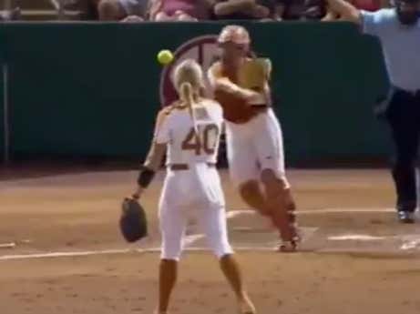 I Can’t Stop Watching this Texas Pitcher Take One Directly Off the Dome