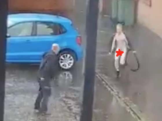 Meanwhile In Scotland: Nutty Video Of Naked Man Attacking Neighbors With Bicycle Tire