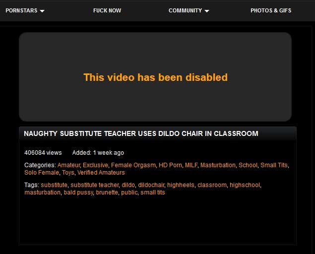 Teacher Porn Dildo - Substitute Teacher Fired for Making a Solo Porn Inside Her ...