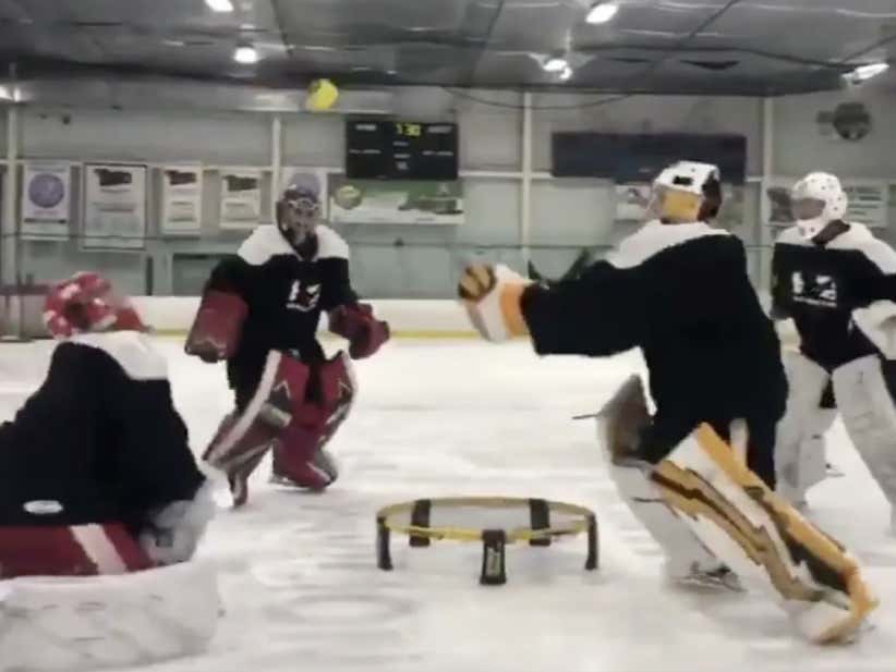 Hockey Goalie Spikeball Finally Puts An End To All Chirps About Goalies