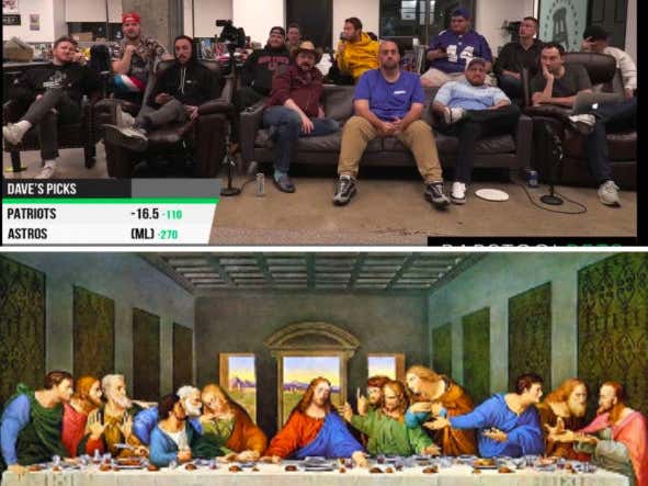 The Gambling Cave Looked Like The Last Supper, And The Pats Keep Rolling, Rolling, Rolling