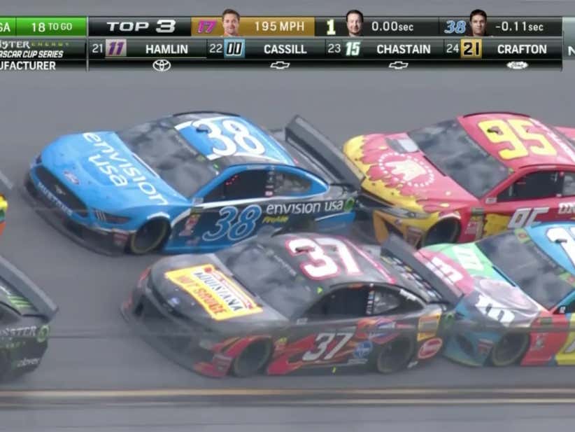 We Are 4th With 15 Laps To Go At Talladega. Live On Periscope.
