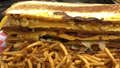 Myself and Intern DC Attempted To Take Down A 10 Pound Grilled Cheese Sandwich This Week
