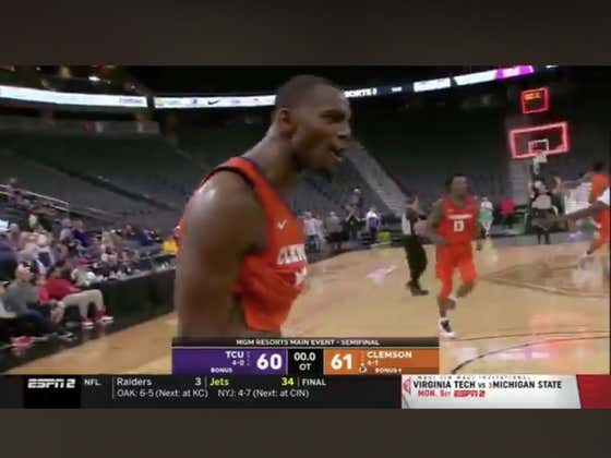 Clemson (+115) misses four straight free throws to close the game out but put the clamps down on D to win it in OT.