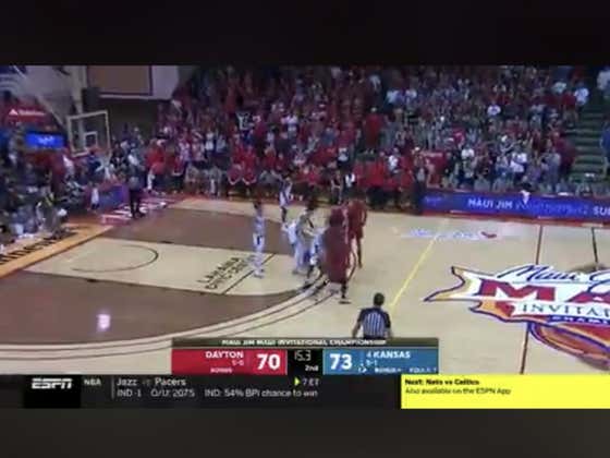 Dayton hits a DEEP three to push the game to OT and secure the win for over bettors (147)