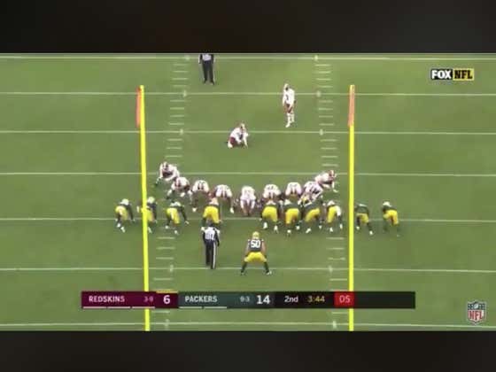 Earlier today the Redskins scored a TD but missed the extra point before halftime. The 1H line was Packers -7.