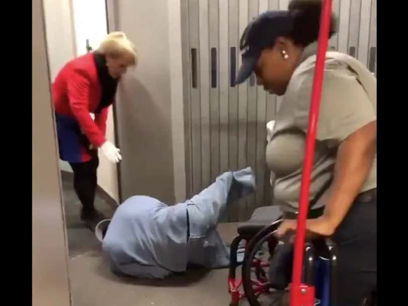 Guy With No Legs Fucks With Airport Employees By Pretending To Fall Out Of His Wheelchair