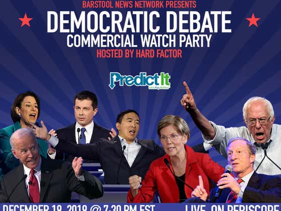 GAMBLE With HARD FACTOR While You Watch The Debate Tonight!!  Featuring EXPERT Political Gambler Keendawg With Star Spangled Gamblers.  Here Is $20 On Us To Get You Started.  You're Welcome!