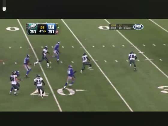 9 years ago today, Desean Jackson did this on the final play of the game to win it for the Eagles and cover -3.