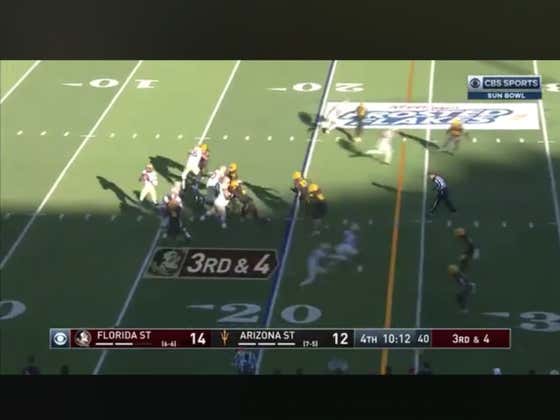 ASU (-4) with a huge pick six and a two point conversion to take a six point lead in the 4th