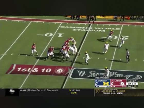 Bama (-7) jump out to a quick 7-0 lead on this 85 yard BOMB to Jerry Jeudy