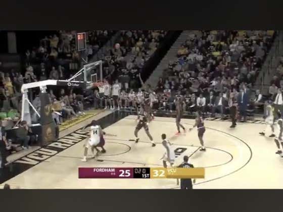 VCU hits a three at the end of the half to hit the 1H over (58)
