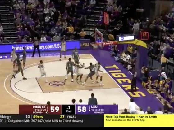 LSU (-7) hits the buzzer beater to defeat Mississippi State 60-59