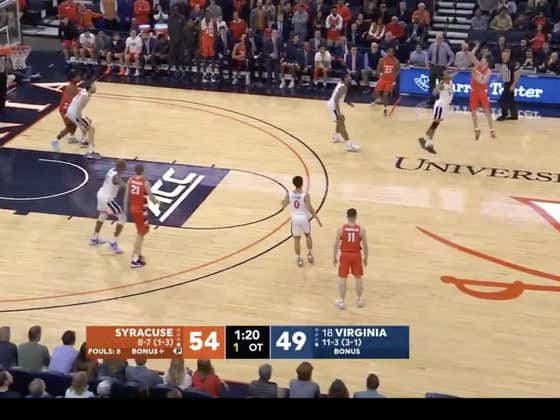 Syracuse (+260) upsets #18 Virginia 63-55 in overtime
